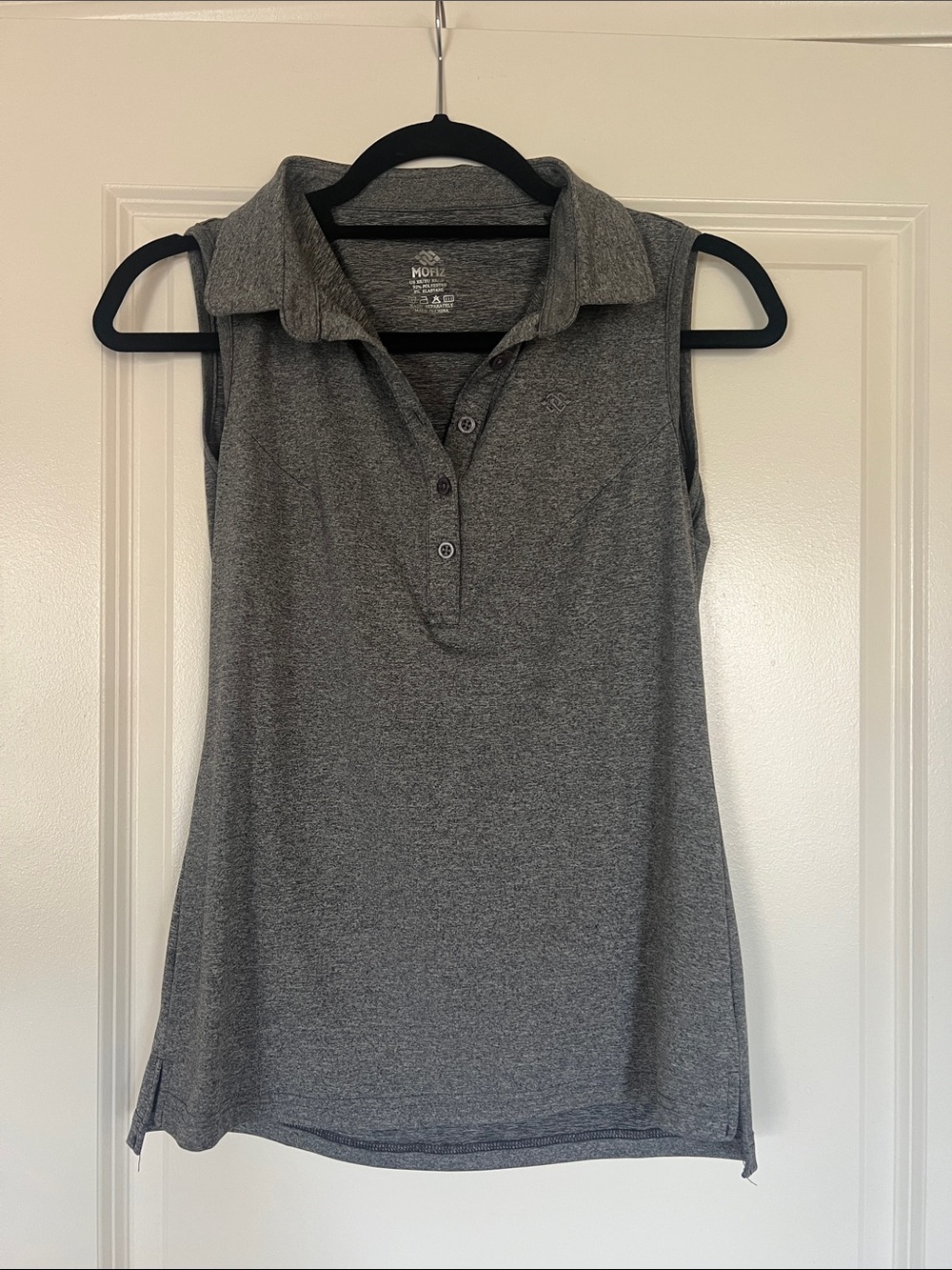 Women's Sleeveless Polo Tank in Gray by Mossimo